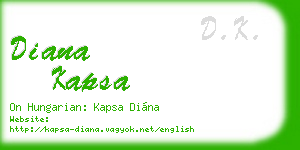 diana kapsa business card