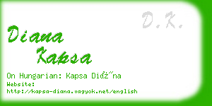 diana kapsa business card
